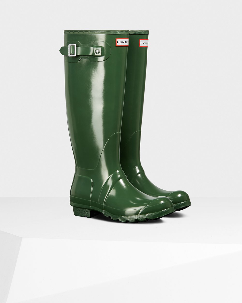 Hunter Mujer Original Gloss - Botas de Lluvia Verde - 623-IMXZDO